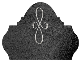 DARAY L 601 SL SH BK Silver Scroll Shimmer Black Background